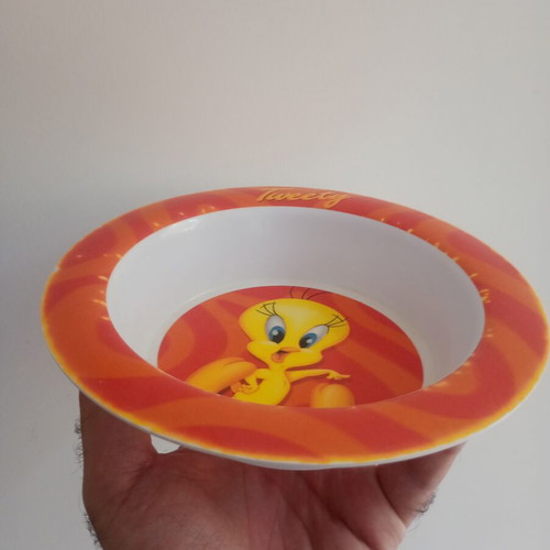 Warner Bros Tweety melamine plates set of 10, 5 shallow and 5 deep