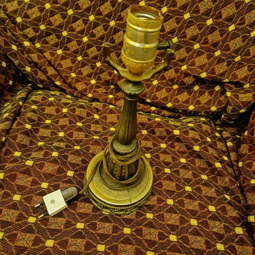 Leviton table lamp used vintage brass 1930s–50s