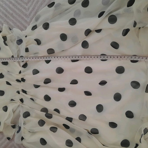 Beige polka dot dress Large new Trendyol