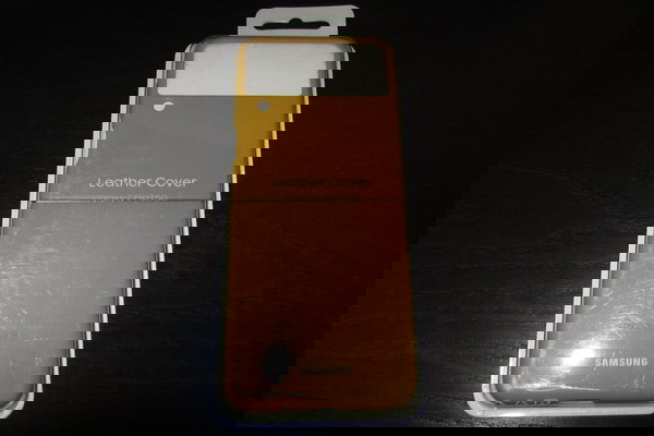 Samsung Leather Cover Back Cover Δερμάτινο Mustard (Galaxy Z Flip3 5G)