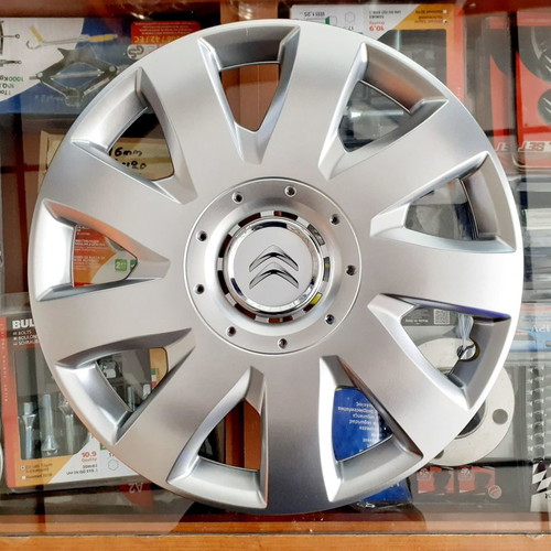 Τάσια 15'' μαρκέ για Citroen C3 C4 C5 νέα, ασημί πλαστικά 4 τεμαχίων