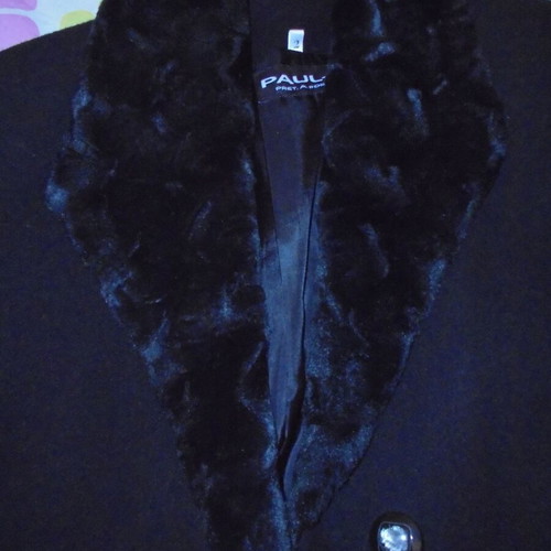 Paul Z pret a porter black wool coat like new medium - large