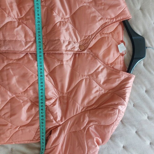 Quilted women's light jacket new, coral, size 42/44