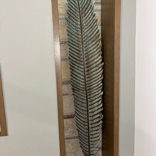 Espiel floor decorative leaf metal in olive-brown-bronze shades like new
