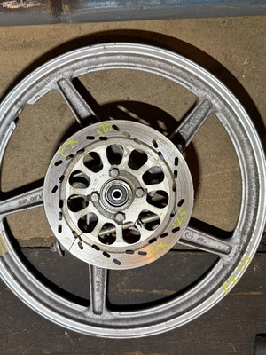 Suzuki FX 125 front alloy wheel with disc and bearing