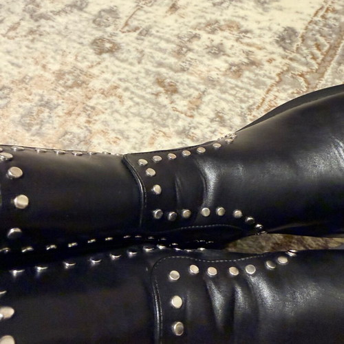 Zara boots with studs like new, black size 39
