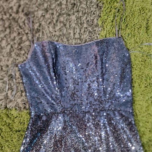 Chi Chi London maxi sequin dress like new, grey, size M
