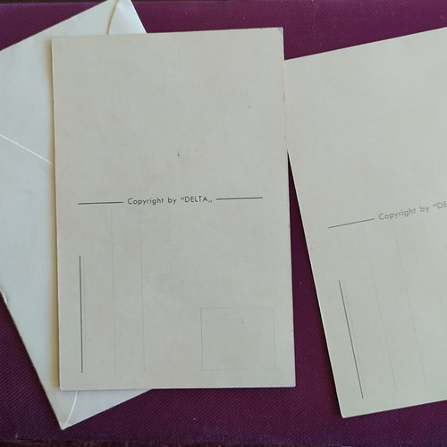 Vintage Delta Postcards 1950s-60s with Envelope