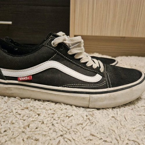 Vans men's black athletic shoes used, size 42