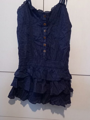 Blue dress with layers and buttons new, y2k style