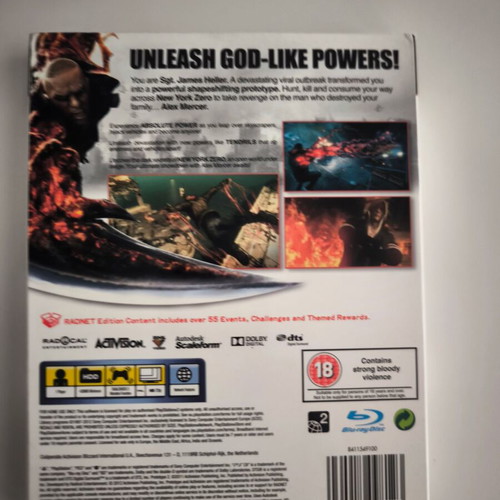 Prototype 2 Special Edition Paper Sleeve PS3 Game used