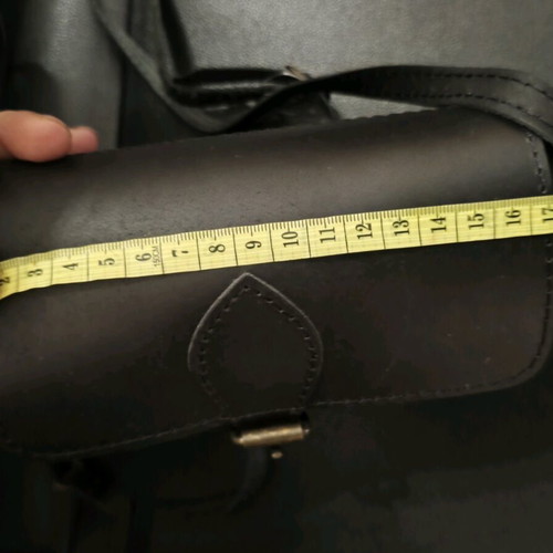 Handmade leather shoulder bag new, black