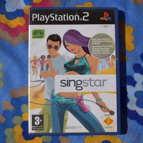 SingStar PS2 game used, party karaoke, French language