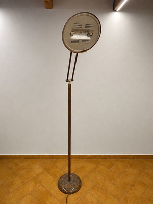 Vintage adjustable floor lamp with bronze details used