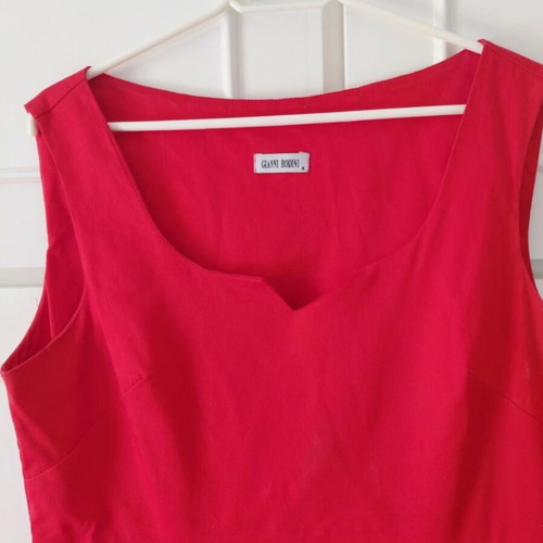 Gianni Rodini red cotton dress like new with belt