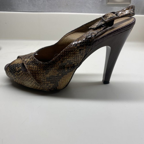 Hispanitas high-heeled sandals like new, beige and brown, size 38