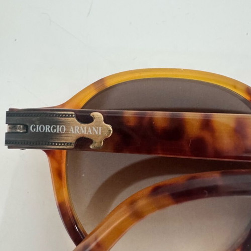Giorgio Armani sunglasses used, brown tortoiseshell frame with degrade lenses
