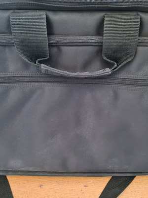 Laptop and document bag used, large with multiple compartments