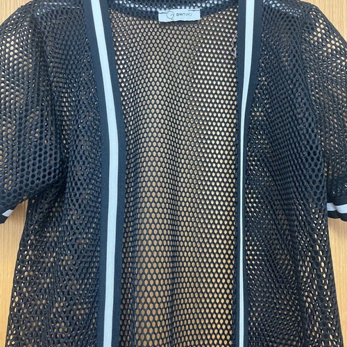 Mesh outerwear like new, black, one size