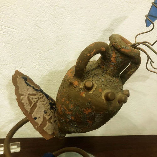 Handmade ceramic decoration like new, height 50cm