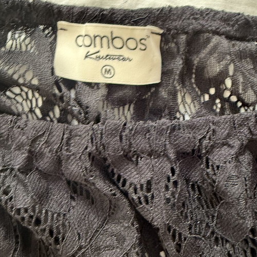 Combos Knitwear Maxi Lace Skirt, black, size M