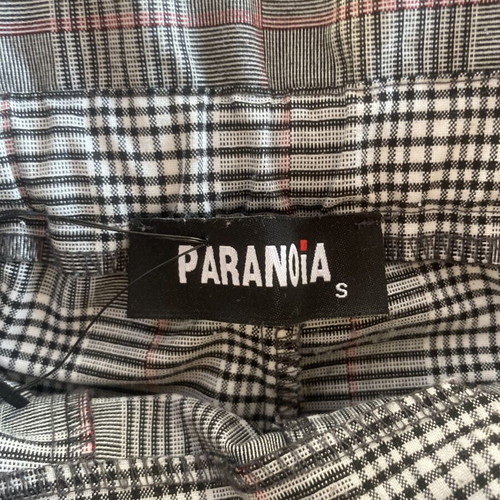 The Παντελόνι Cigarette high-waisted plaid pants with belt size S like new