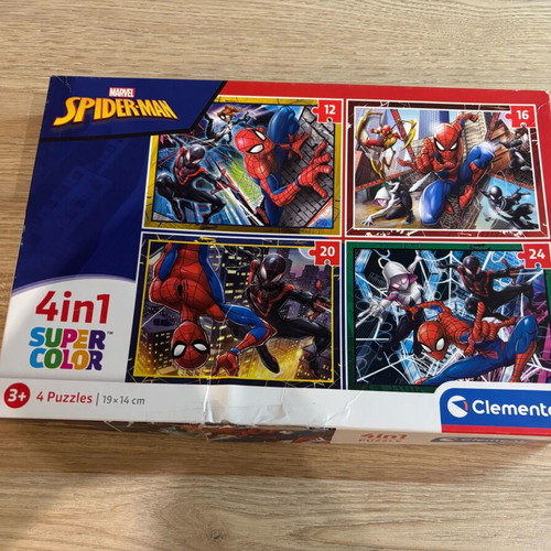 Clementoni Marvel Spider-Man 4 in 1 kids puzzle used