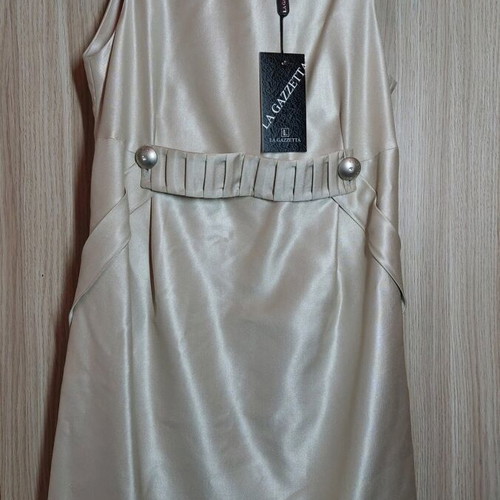 La Gazzetta dress new, size Small, beige gold