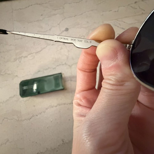 Children's sunglasses used, silver color