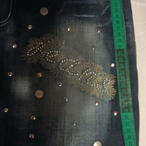 Obiettivo Industry Blue Skirt like new with studs