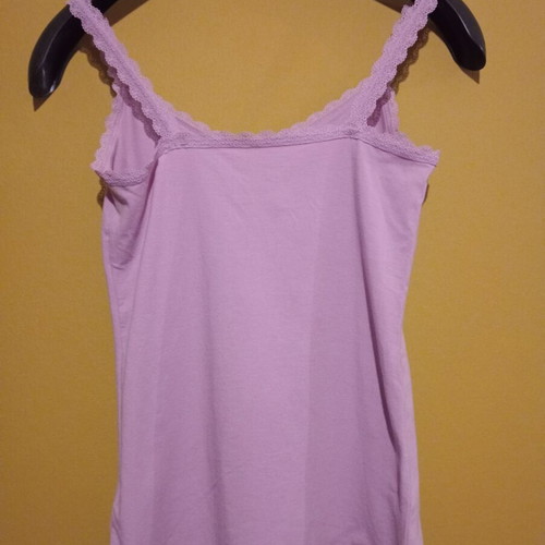 Marks and Spencer sleeveless top with elastic lace, light lilac
