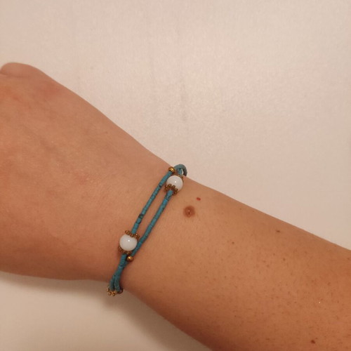 Stainless steel bracelets like new, pack of 4 with gift ring gold-colored