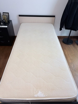 Neoset single bed with 91x200cm double-sided mattress