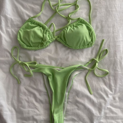 Swimsuit set light green size M like new