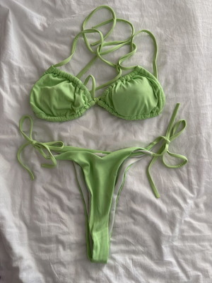 Swimsuit set light green size M like new