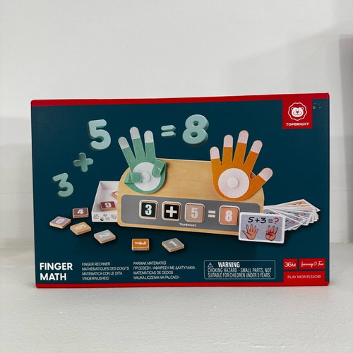 Top Bright Wooden Educational Game Finger Math New