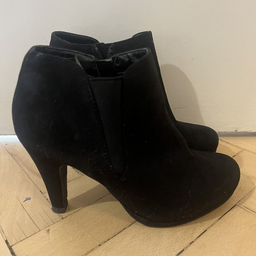 Two pairs of boots size 36, black and beige