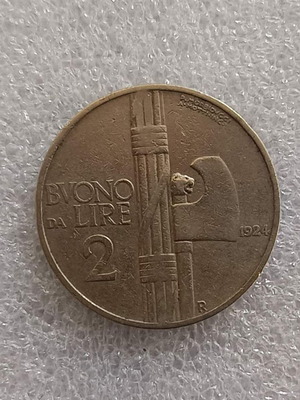 Κέρμα Ιταλία 2 Lire μεταχειρισμένο, 20ός αιώνας, νικέλιο