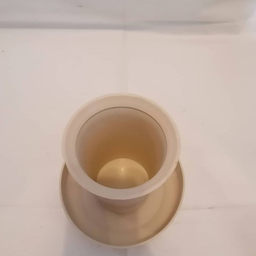 Vintage Tupperwear flower vase used, white