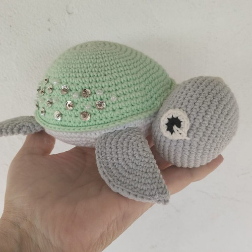 Amigurumi turtle handmade, new, acrylic-cotton yarn