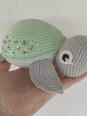 Amigurumi turtle handmade, new, acrylic-cotton yarn