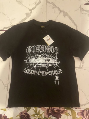 Corteiz T-shirt new, black with graphic print