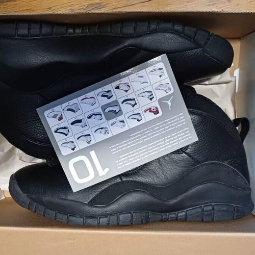 Jordan 10 x Retro Blackout 2005 like new, size 45, black athletic shoes