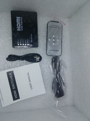 HDMI Switcher 5 σε 1 Full HD 1080P με τηλεχειριστήριο σαν καινούργιο