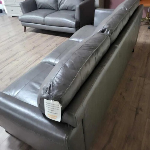 Gray leather sofa set three-seater and two-seater new