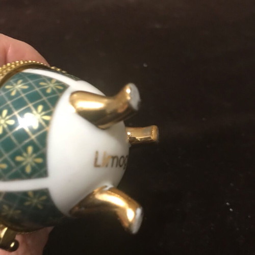 Limoges porcelain egg like new, collectible medium size