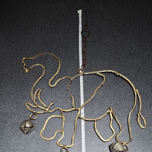 Handmade Metal Wall Decor Elephant Wind Chime used