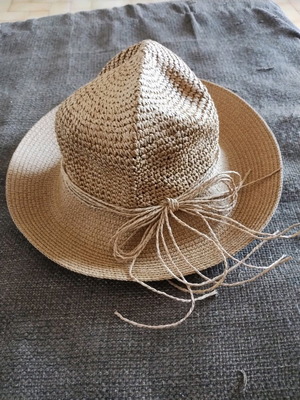 Ψάθινο καπέλο 18 εκ νέο, μπεζ, μέγεθος S για κορίτσια