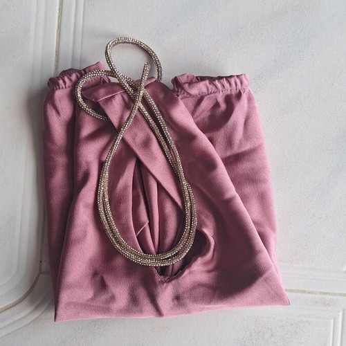Judah Club Satin Halter Crop Top dusty rose size S like new