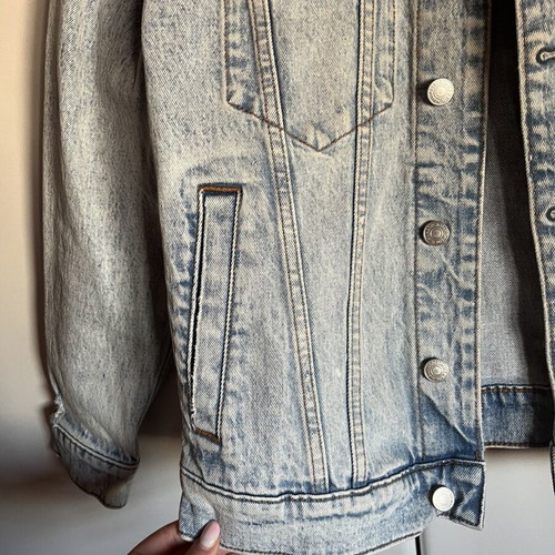 Abercrombie & Fitch Oversized Denim Jacket Light Blue Size S Like New